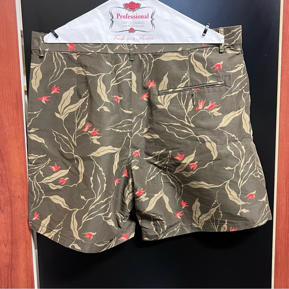 RAG & BONE Jackson Short Army Floral Men's Orange Birds Size 36 - Picture 4 of 12